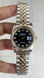Rolex Datejust Siyah Taşlı Kadran 126233 Lady Jubilee 36mm Diamond Black Two Tone Gold Kadın Saati