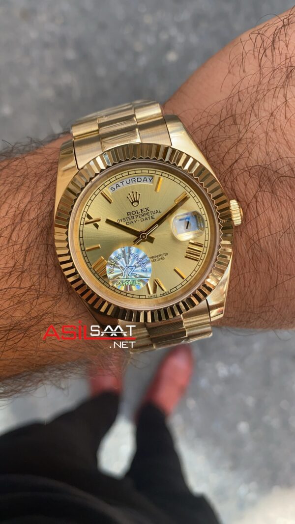 Rolex Day-Date Champagne 40 mm 228238 Gold Replika Saat ROLDD024