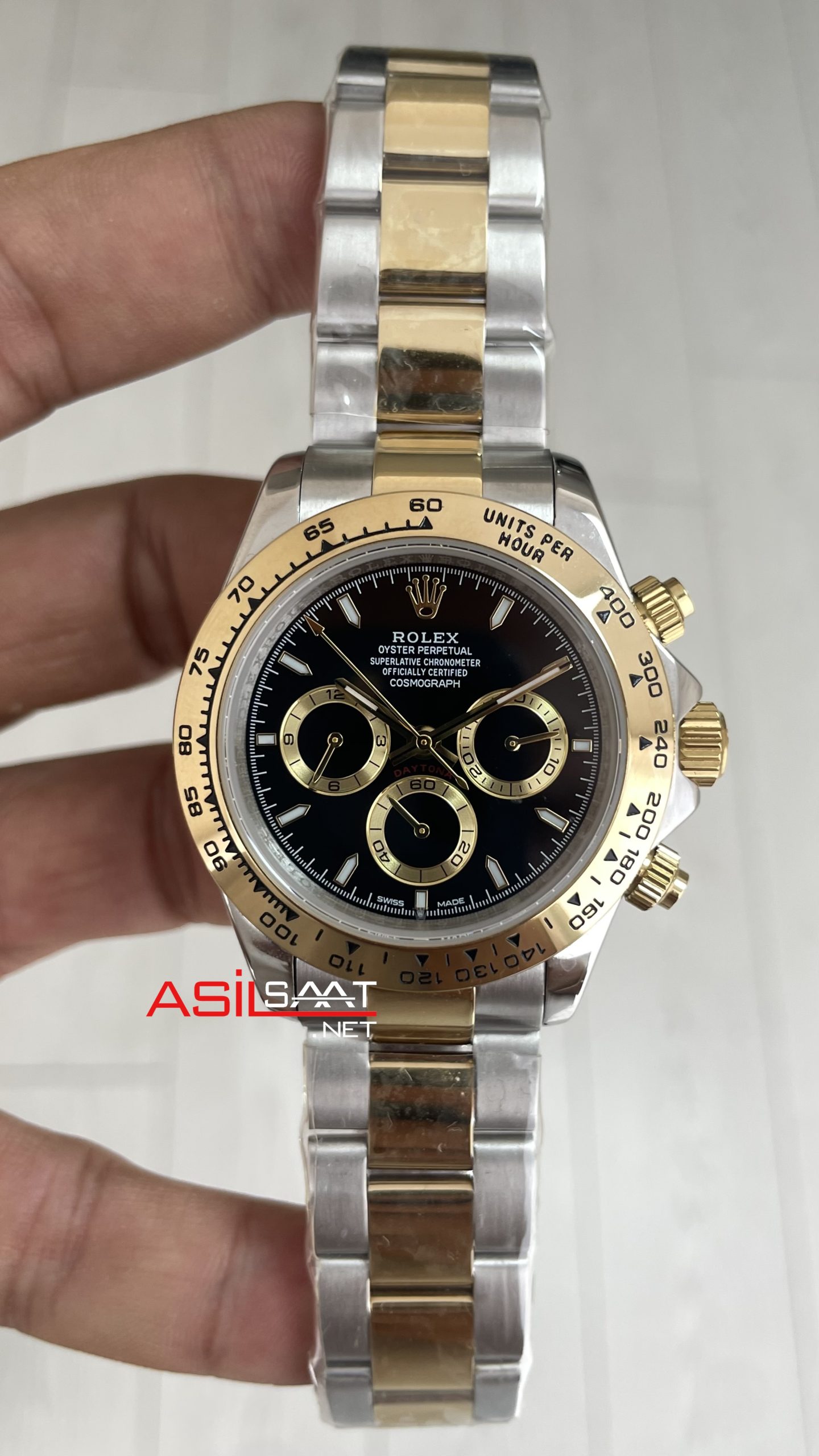 Rolex Daytona Cosmograph 126503 Two Tone Gold 40mm Siyah Kadran Replika Saat Rolex Daytona Cosmograph 126503 Two Tone Gold 40mm Siyah Kadran Replika Saat