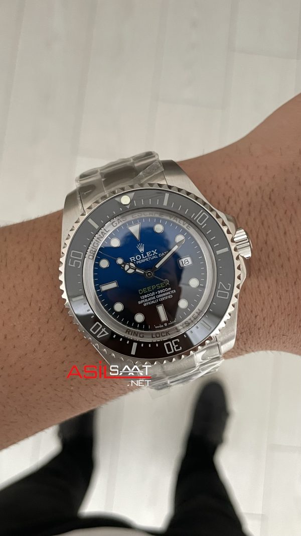 Rolex Deepsea Mavi 136660 D Blue James Cameron 44mm Replika Saat Rolex Deepsea Mavi 136660 D Blue James Cameron 44mm Replika Saat