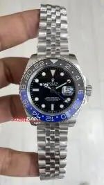 Rolex Gmt Master II Batgirl Jubilee 126710BLNR Batman 40mm Silver Replika Saat