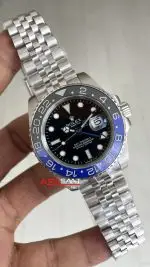 Rolex Gmt Master II Batgirl Jubilee 126710BLNR Batman 40mm Silver Replika Saat