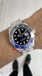 Rolex Gmt Master II Batgirl Jubilee 126710BLNR Batman 40mm Silver Replika Saat