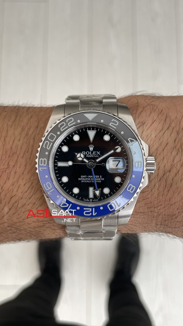 Rolex Gmt Master II Batman 126710BLNR Oyster 40mm Replika Saat