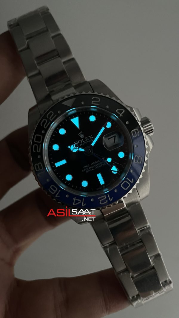 Rolex Gmt Master II Batman 126710BLNR Oyster 40mm Replika Saat