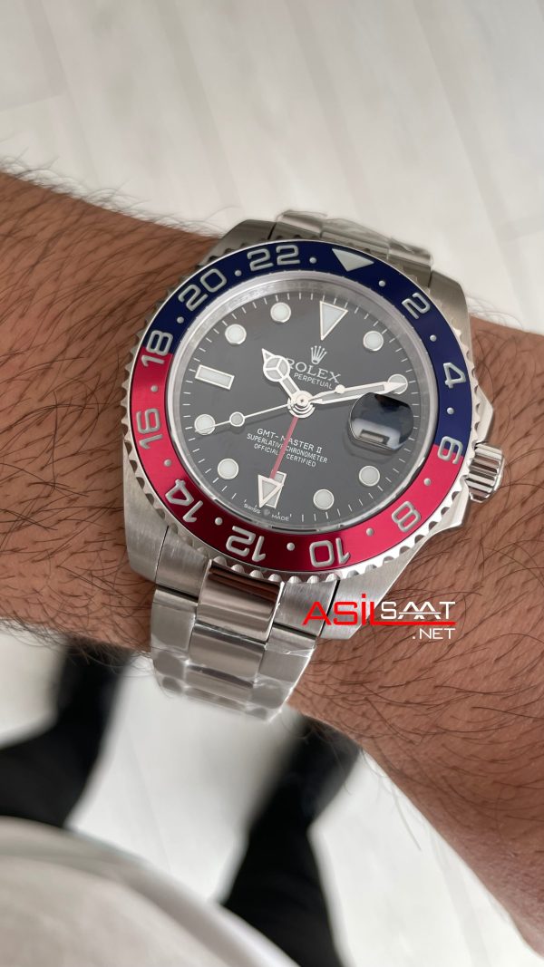 Rolex Pepsi Gmt Master II 126710BLNO Oyster 40mm Replika Saat Rolex Pepsi Gmt Master II 126710BLNO Oyster 40mm Replika Saat