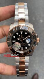 Rolex Submariner 41 mm 116613 LN Silver Rose Gold Replika Saat ROLS010
