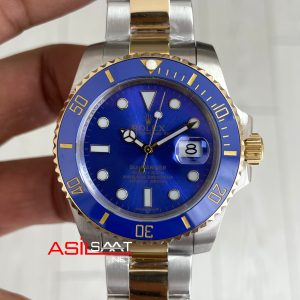Rolex Submariner Bluesy 126613LB Mavi Kadran 41mm Two Tone Gold Replika Saat