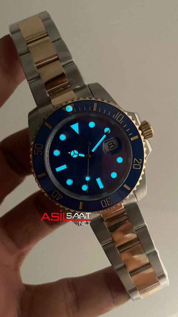 Rolex Submariner Bluesy 126613LB Mavi Kadran 41mm Two Tone Gold Replika Saat