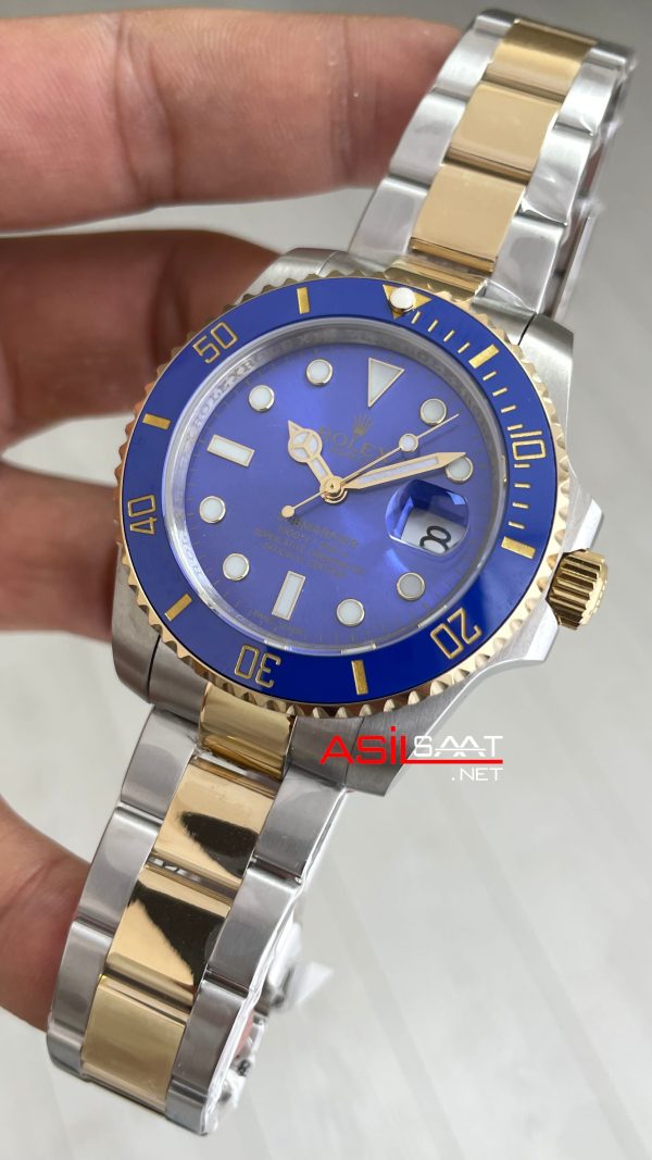 Rolex Submariner Bluesy 126613LB Mavi Kadran 41mm Two Tone Gold Replika Saat