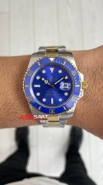 Rolex Submariner Bluesy 126613LB Mavi Kadran 41mm Two Tone Gold Replika Saat