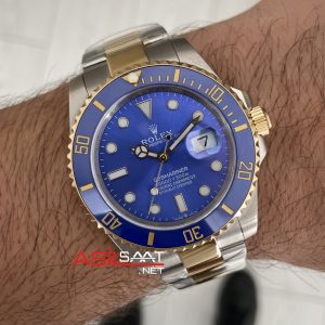 Rolex Submariner Bluesy 126613LB Mavi Kadran 41mm Two Tone Gold Replika Saat