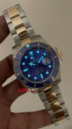 Rolex Submariner Bluesy 126613LB Mavi Kadran 41mm Two Tone Gold Replika Saat