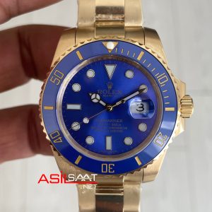 Rolex Submariner Bluesy 126618LB Gold Mavi Kadran 41mm Replika Saat