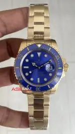 Rolex Submariner Bluesy 126618LB Gold Mavi Kadran 41mm Replika Saat