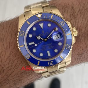 Rolex Submariner Bluesy 126618LB Gold Mavi Kadran 41mm Replika Saat
