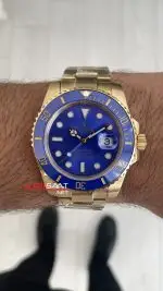 Rolex Submariner Bluesy 126618LB Gold Mavi Kadran 41mm Replika Saat