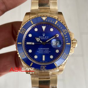 Rolex Submariner Bluesy 126618LB Gold Mavi Kadran 41mm Replika Saat