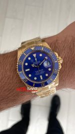 Rolex Submariner Bluesy 126618LB Gold Mavi Kadran 41mm Replika Saat