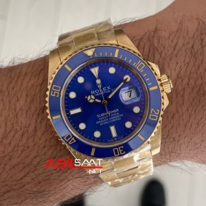 Rolex Submariner Bluesy 126618LB Gold Mavi Kadran 41mm Replika Saat