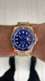 Rolex Submariner Bluesy 126618LB Gold Mavi Kadran 41mm Replika Saat
