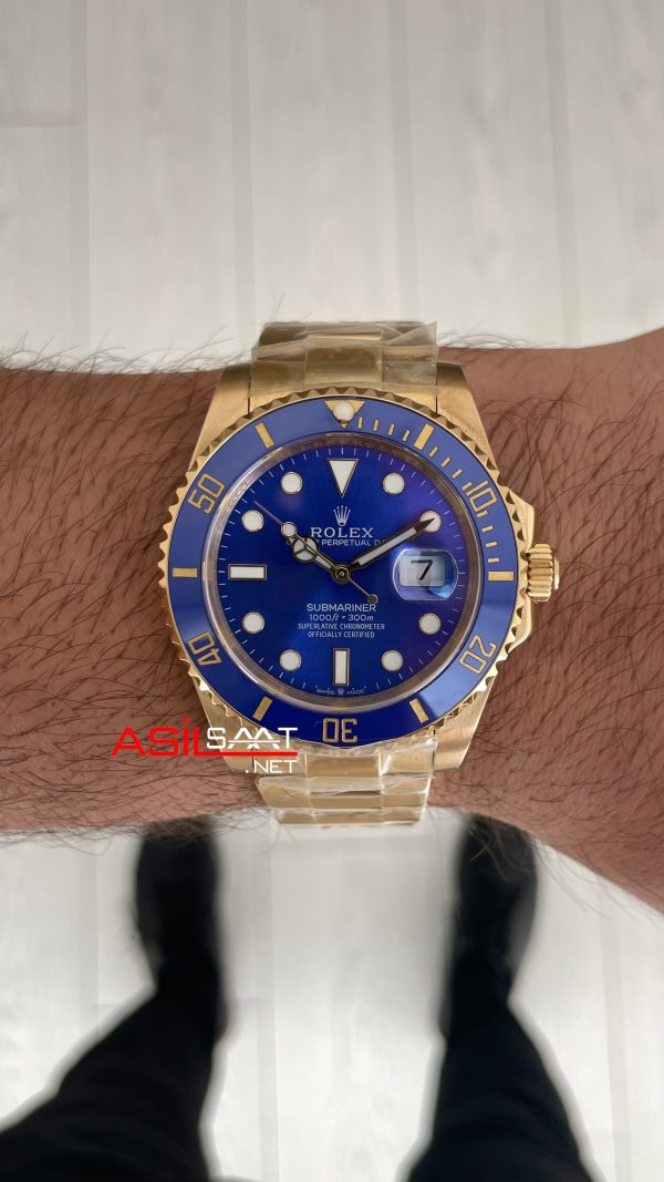 Rolex Submariner Bluesy 126618LB Gold Mavi Kadran 41mm Replika Saat Rolex Submariner Bluesy 126618LB Gold Mavi Kadran 41mm Replika Saat