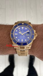Rolex Submariner Bluesy 126618LB Gold Mavi Kadran 41mm Replika Saat