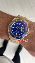 Rolex Submariner Bluesy 126618LB Gold Mavi Kadran 41mm Replika Saat