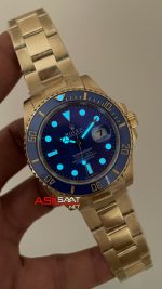 Rolex Submariner Bluesy 126618LB Gold Mavi Kadran 41mm Replika Saat