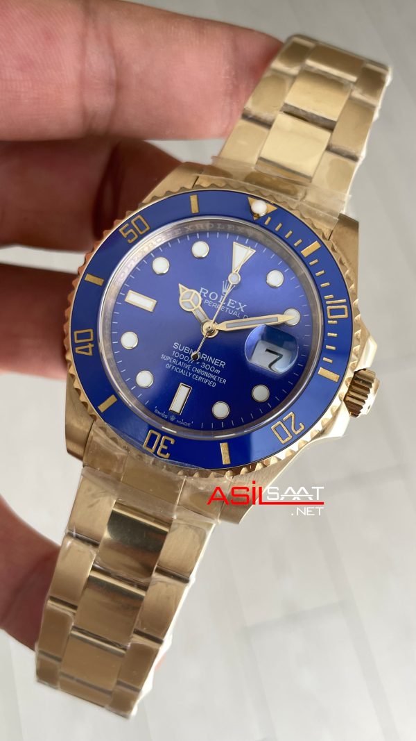Rolex Submariner Bluesy 126618LB Gold Mavi Kadran 41mm Replika Saat Rolex Submariner Bluesy 126618LB Gold Mavi Kadran 41mm Replika Saat