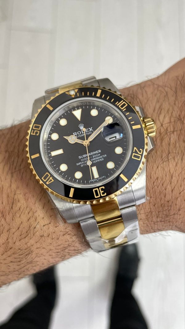 Rolex Submariner Date 116613LN Two Tone Gold 40mm 3135 Swiss ETA Saat Clean Factory