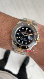 Rolex Submariner Date 126613LN Siyah Kadran Two Tone Gold 41mm Replika Saat