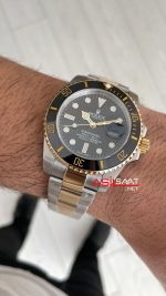 Rolex Submariner Date 126613LN Siyah Kadran Two Tone Gold 41mm Replika Saat