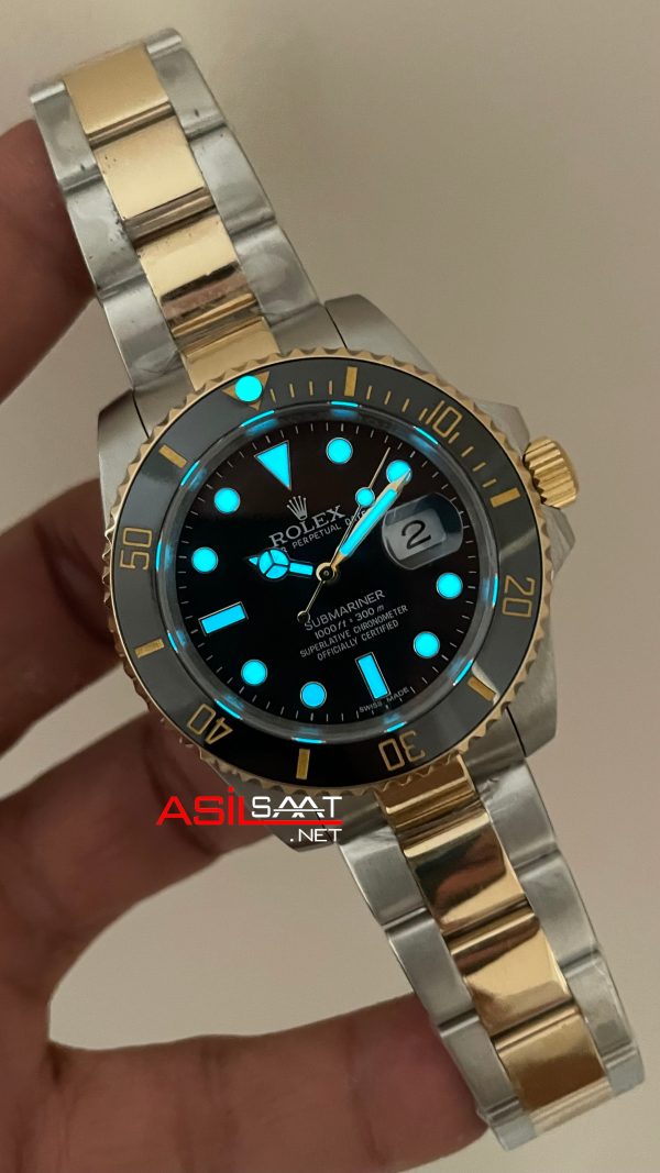 Rolex Submariner Date 126613LN Siyah Kadran Two Tone Gold 41mm Replika Saat Rolex Submariner Date 126613LN Siyah Kadran Two Tone Gold 41mm Replika Saat