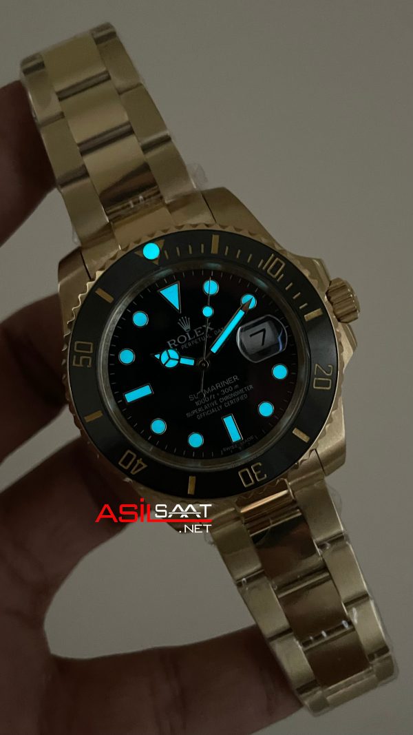 Rolex Submariner Gold 126618LN Siyah Oyster 41mm Replika Saat