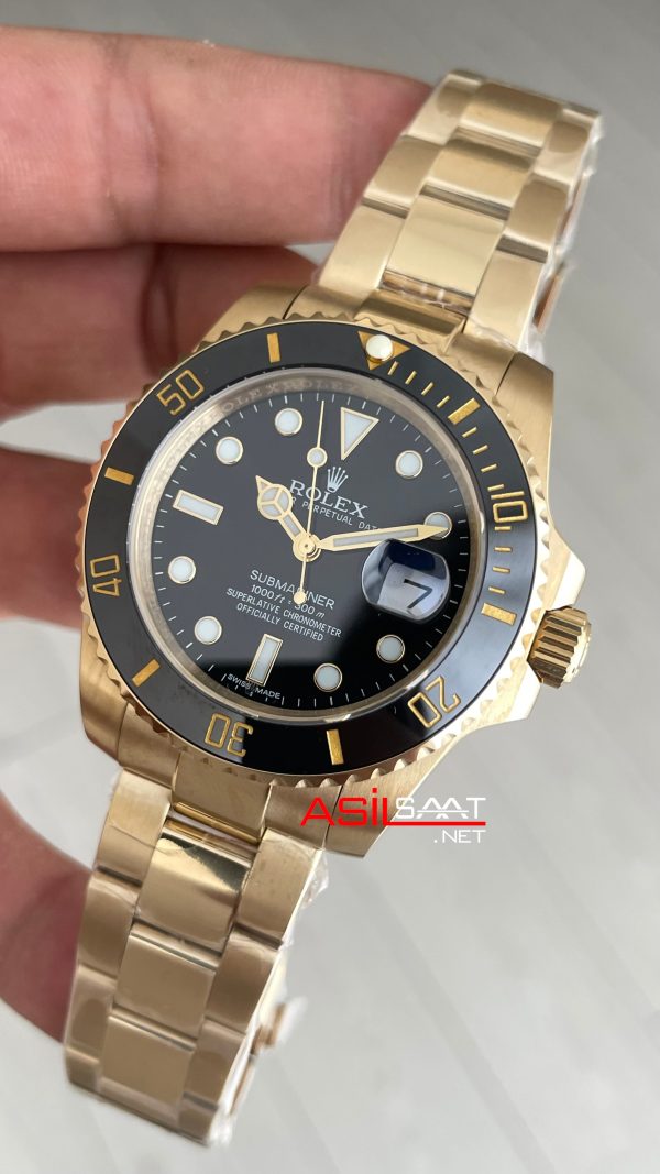 Rolex Submariner Gold 126618LN Siyah Oyster 41mm Replika Saat