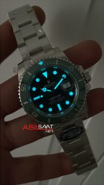 Rolex Submariner Hulk 116610LV Yeşil Kadran 40mm 3135 Süper Klon Swiss ETA Saat Clean Factory