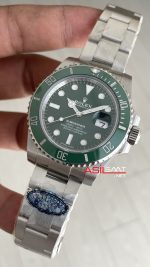 Rolex Submariner Hulk 116610LV Yeşil Kadran 40mm 3135 Süper Klon Swiss ETA Saat Clean Factory
