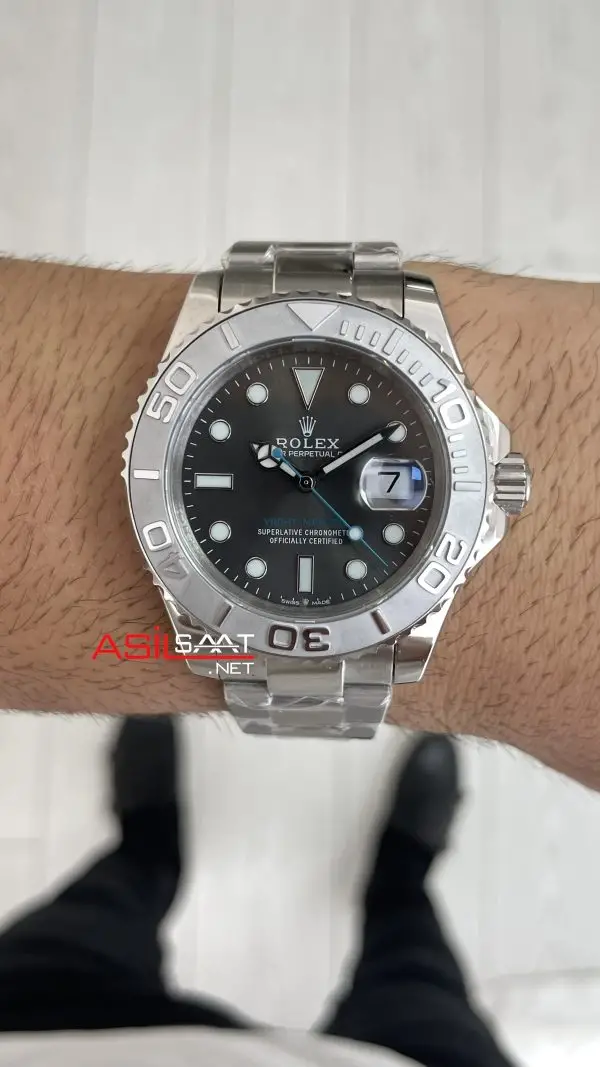 Rolex Yacht Master Gri Kadran 126662 Rhodium 40mm Replika Saat