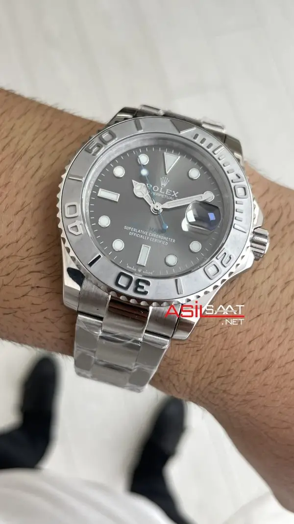 Rolex Yacht Master Gri Kadran 126662 Rhodium 40mm Replika Saat