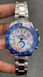 Rolex Yacht Master II 44 mm 116680 Silver Replika Saat ROLYM001