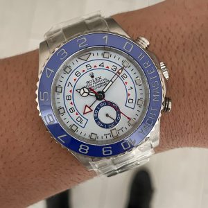 Rolex Yacht Master II Mercedes Hands 44 mm 116680 Silver Replika Saat