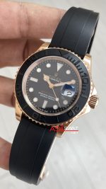 Rolex Yacht Master Oysterflex Rubber 226659 Everose 40mm Siyah Kadran Replika Saat