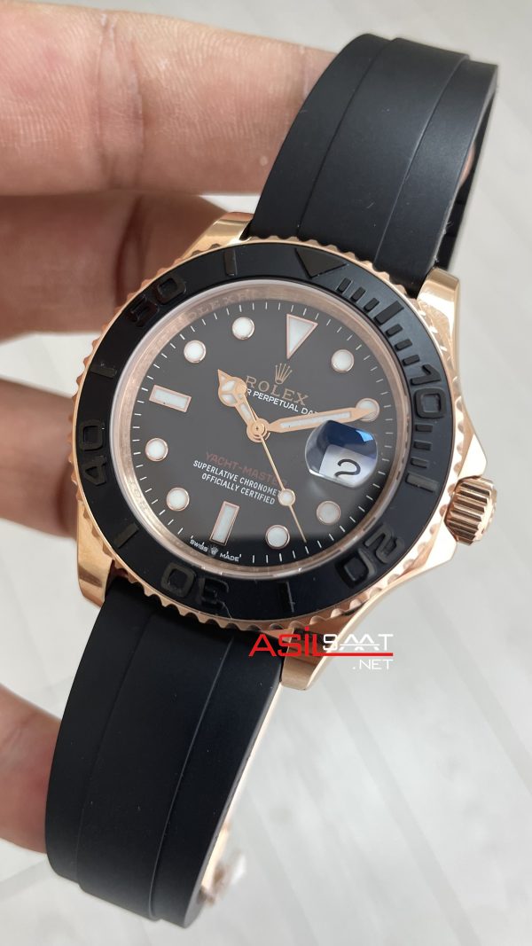 Rolex Yacht Master Oysterflex Rubber 226659 Everose 40mm Siyah Kadran Replika Saat Rolex Yacht Master Oysterflex Rubber 226659 Everose 40mm Siyah Kadran Replika Saat