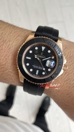 Rolex Yacht Master Oysterflex Rubber 226659 Everose 40mm Siyah Kadran Replika Saat