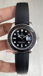 Rolex Yacht Master Oysterflex Rubber 226659 Siyah Kadran 42mm Replika Saat