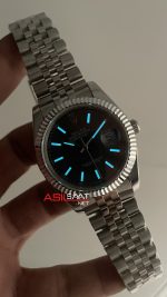 Rolex Datejust Gri Kadran 126334 Jubilee Rhodium 41mm Replika Saat