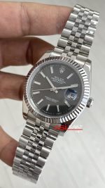 Rolex Datejust Gri Kadran 126334 Jubilee Rhodium 41mm Replika Saat