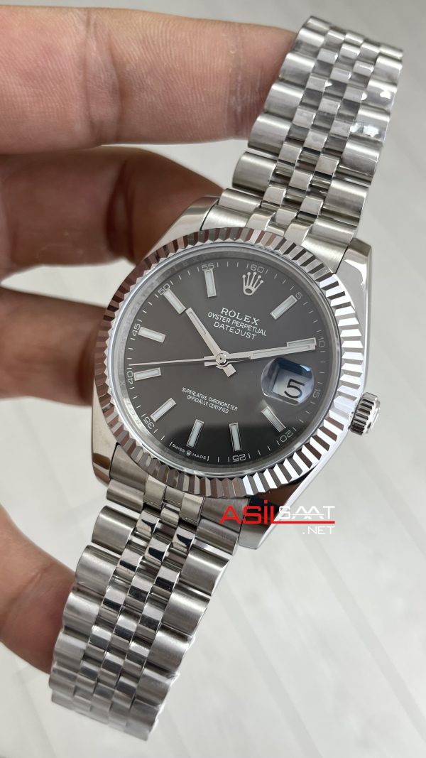 Rolex Datejust Gri Kadran 126334 Jubilee Rhodium 41mm Replika Saat Rolex Datejust Gri Kadran 126334 Jubilee Rhodium 41mm Replika Saat