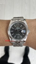 Rolex Datejust Gri Kadran 126334 Jubilee Rhodium 41mm Replika Saat